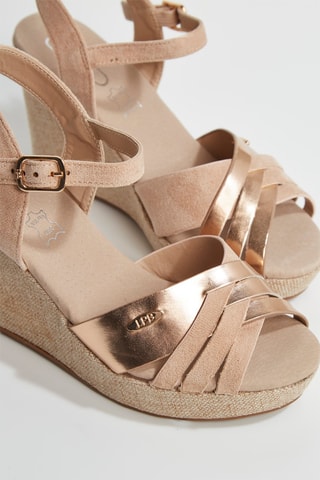 Sandalen met Sleehak Loraline - Beige