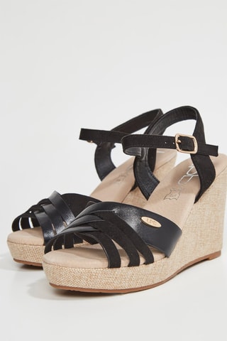 Sandalen met Sleehak Loraline - Zwart