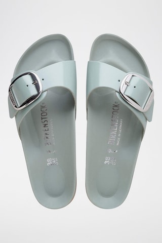 Mules compensées en cuir - Vert clair