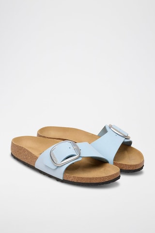 Mules en cuir - Bleu clair