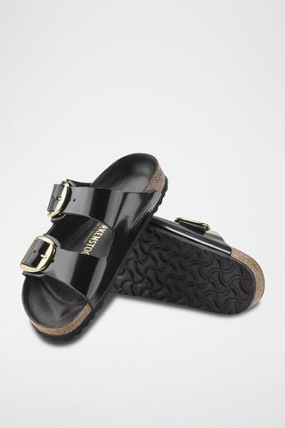 Mules vernies en cuir - Noir