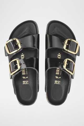 Mules vernies en cuir - Noir