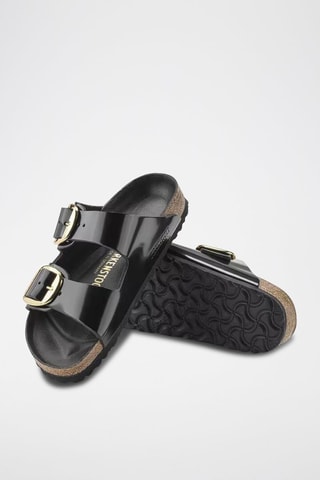 Mules vernies en cuir - Noir