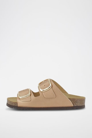 Mules en cuir Noelle Bronze
