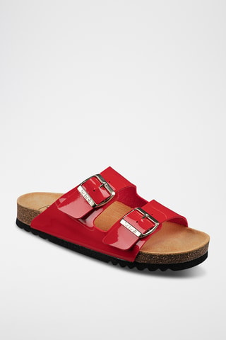 Mules vernies Joséphine - Rouge