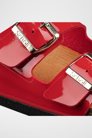 Mules vernies Joséphine - Rouge