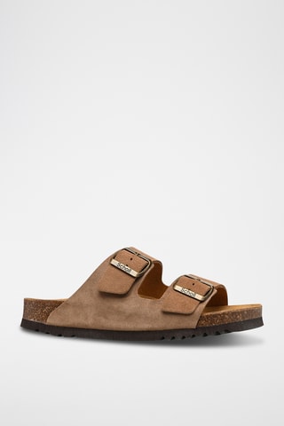 Mules en nubuck Joséphine - Marron