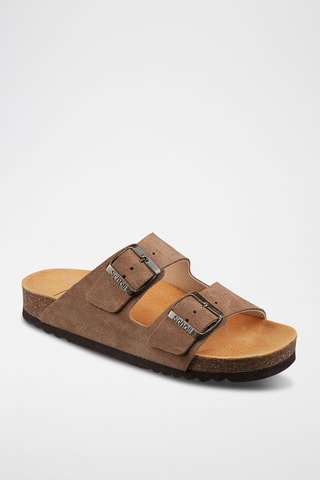 Mules en nubuck Joséphine - Marron