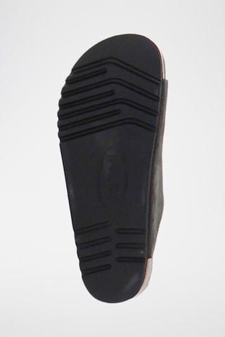 Mules compensées en nubuck Julien - Gris foncé