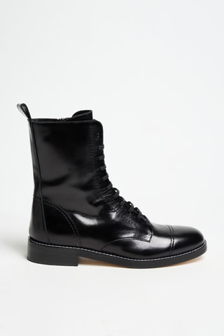 Bottines en cuir de veau Cal - Noir