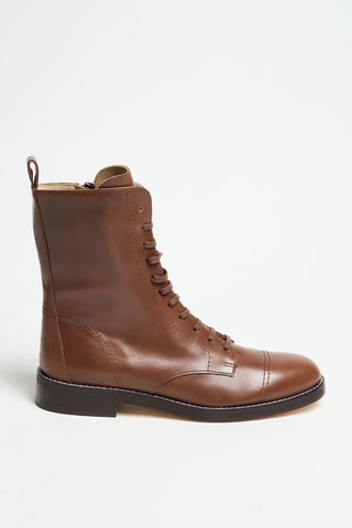 Bottines en cuir de veau - Marron