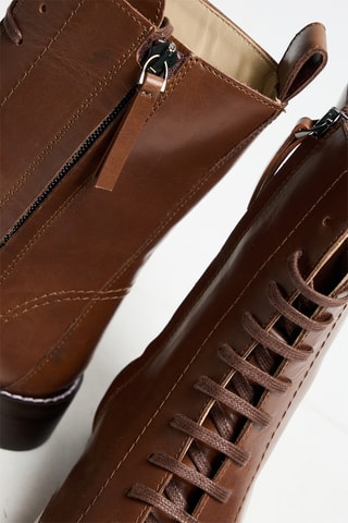 Bottines en cuir de veau - Marron