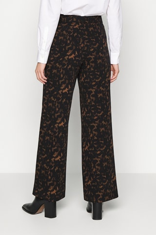 Pantalon taille haute - Marron foncé et noir