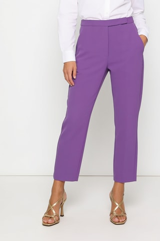 Pantalon slim taille haute - Violet