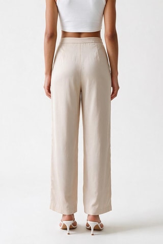 Pantalon wide legs - Beige