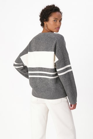 Pull en mérinos et cachemire - Gris foncé chiné