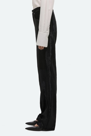 Pantalon en velours taille haute Pony - Noir