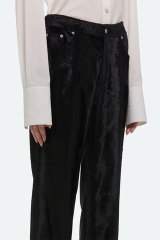 Pantalon en velours taille haute Pony - Noir