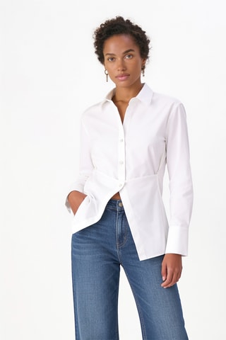 Chemisier relaxed SFT BRD1 - Blanc