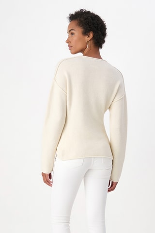 Pull en mérinos et cachemire - Ecru