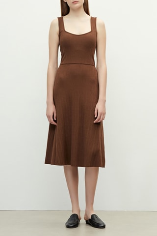 Robe patineuse - Marron