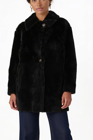 Manteau en cuir de mouton - Noir