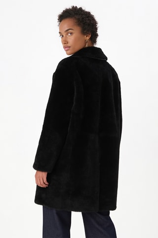Manteau en cuir de mouton - Noir