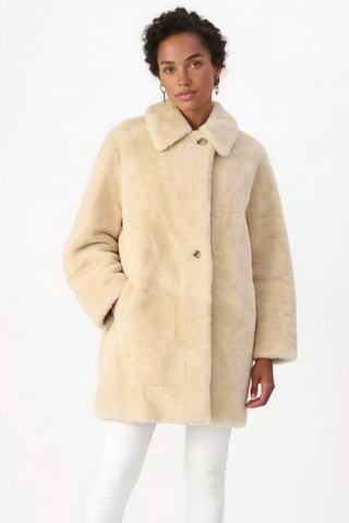 Manteau en cuir de mouton - Noir