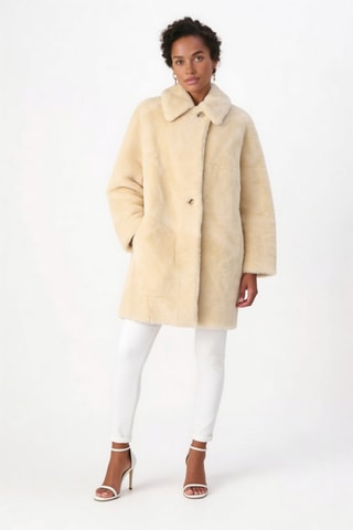 Manteau en cuir de mouton - Noir