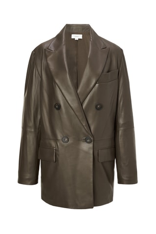 Veste en cuir d’agneau - Marron