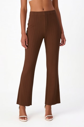 Pantalon flare - Marron