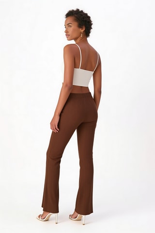 Pantalon flare - Marron