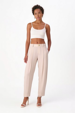 Pantalon en laine vierge - Beige