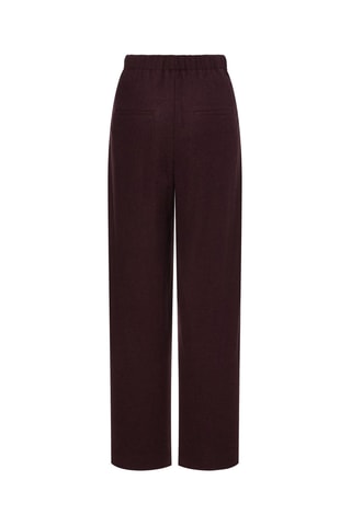 Pantalon en laine taille haute - Bordeaux