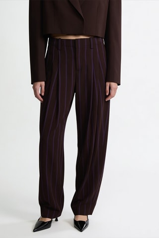 Pantalon wide legs - Marron foncé