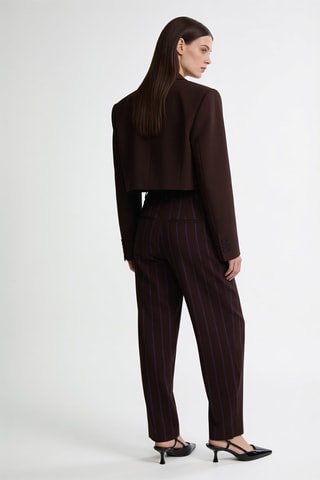 Pantalon wide legs - Marron foncé