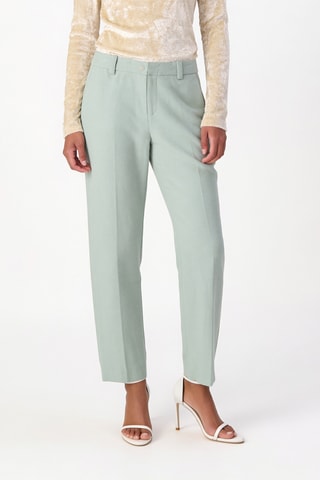 Pantalon droit en laine - Vert d’eau