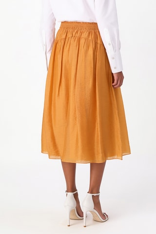Jupe midi - Orange