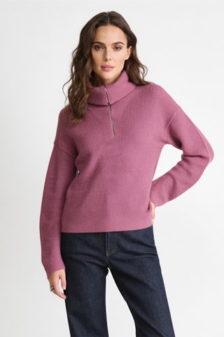 Pull en laine et mohair - Violet