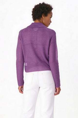 Pull en mohair et laine - Violet chiné