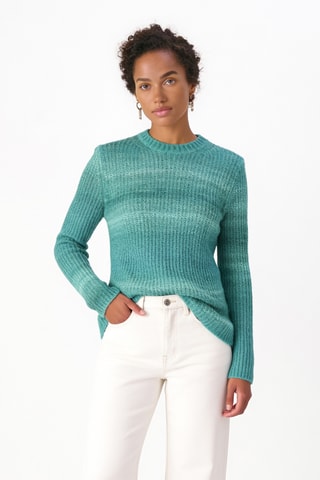 Pull en alpaga et laine - Vert