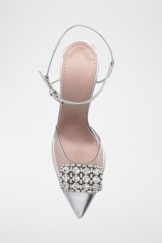 Escarpins en cuir de mouton nappa - Argenté
