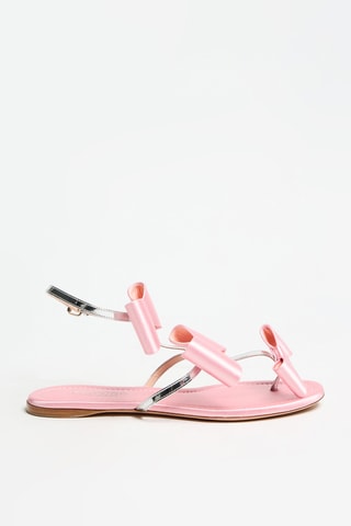 Sandales en cuir et soie - Rose