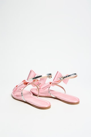 Sandales en cuir et soie - Rose