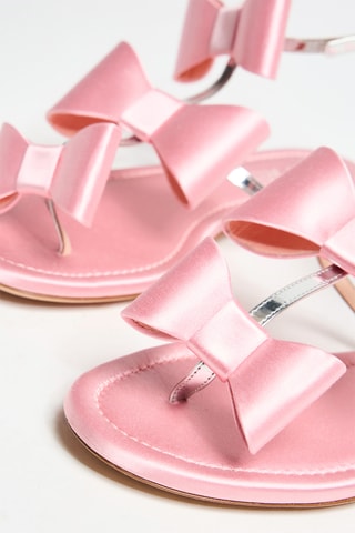 Sandales en cuir et soie - Rose