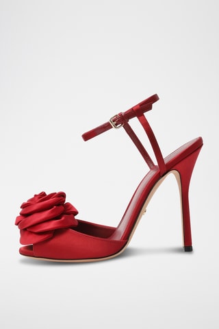 Sandales à talons - Rouge