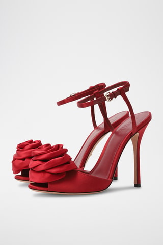 Sandales à talons - Rouge