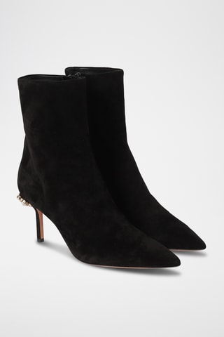 Bottines en cuir de chèvre nubuck - Noir