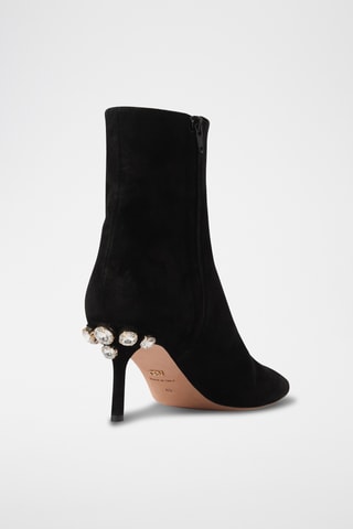 Bottines en cuir de chèvre nubuck - Noir