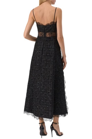 Robe longue en laine et mohair - Noir